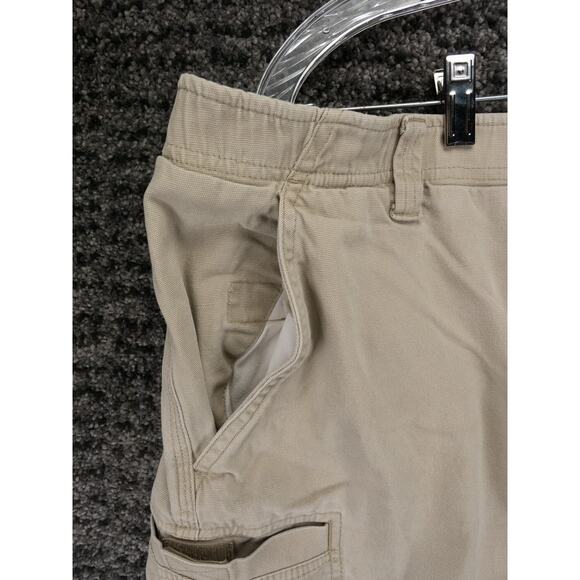 LL Bean Shorts Mens 38 (Tag 36) Beige Natural Fit Stretch Canvas Casual Outdoor - Picture 4 of 12